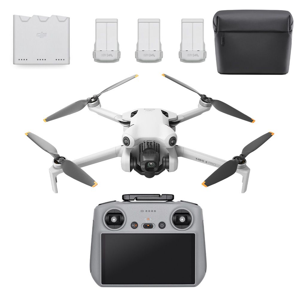 Kit drone DJI Mini 4 Pro Fly More Combo + radiocommande DJI RC 2