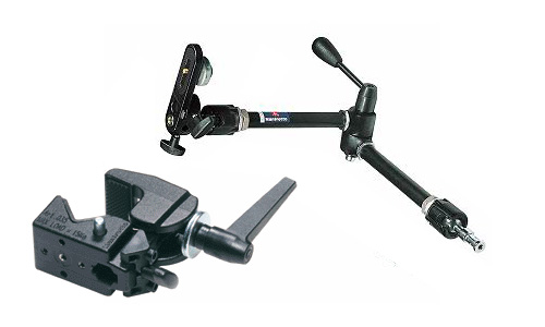 Bras magique  + clamp Manfrotto