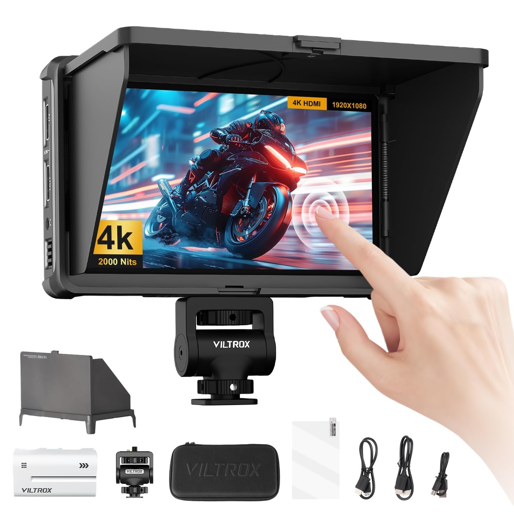 Moniteur  4k Viltrox 6" Haute Luminosité 2000 nits  DC-X3 SDI HDMI kit avec cage