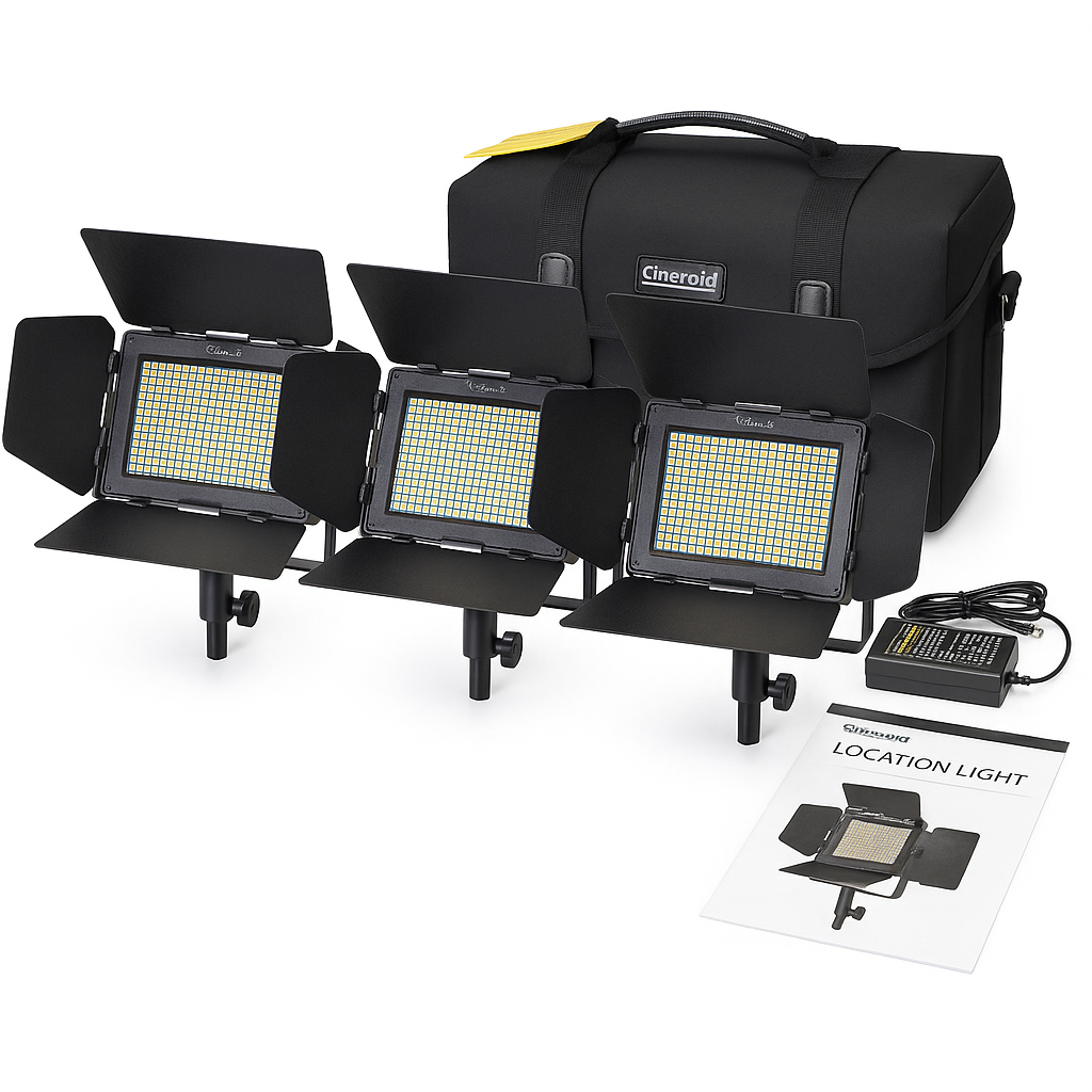 [JAU_e_4_056] Kit 3x LED Cineroid LM400 - Panneau LED